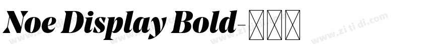 Noe Display Bold字体转换